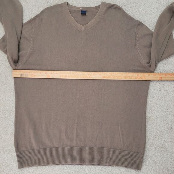 Vtg Gap Sweater Mens XXL Brown V-neck  Preppy Lightweight Career Casual Y2K - Picture 10 of 15